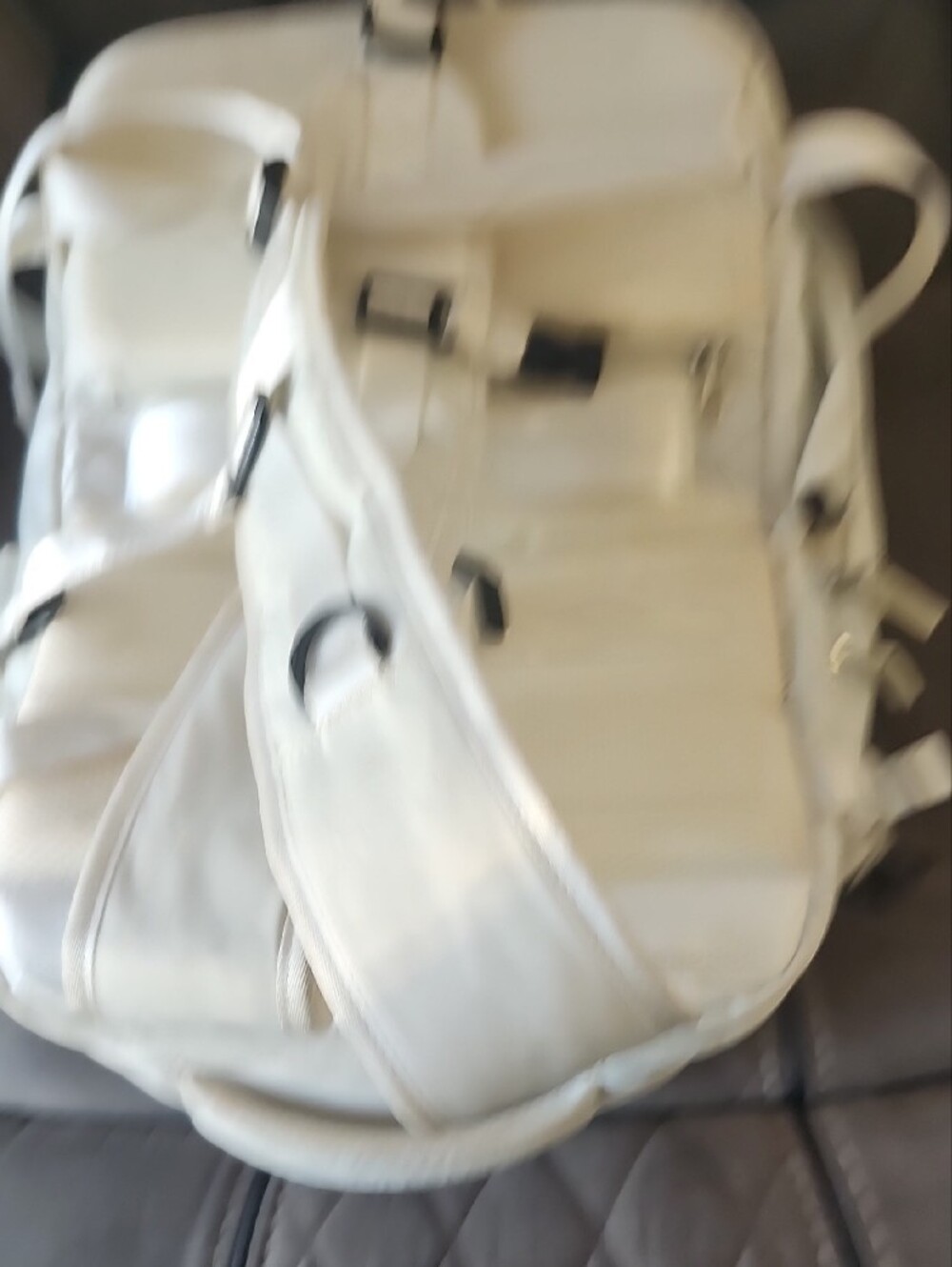 White Men’s Backpack – Minimal Travel & Everyday Bag - Picture 14 of 16